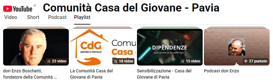 canale YouTube della Comunit� Casa del Giovane
(inaugurato gioved� 12 febbraio 2026)